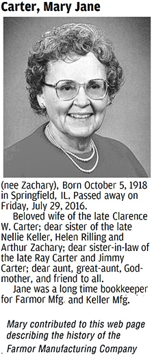 Mary Jane Carter obituary